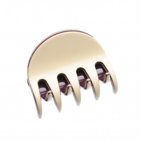 Medium size regular shape Hair jaw clip in Ivory and violet