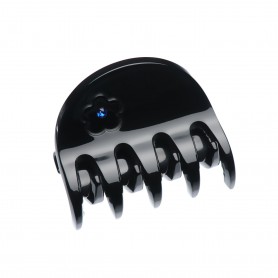Medium size regular shape Hair jaw clip in Black