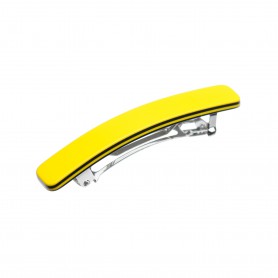 Small size rectangular shape Hair clip in Yellow and black