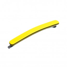 Small size skinny rectangular shape Bobby pin in Yellow and black