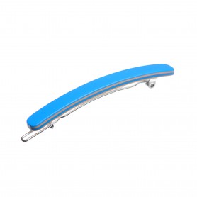 Small size skinny rectangular shape Hair clip in Blue and hazel