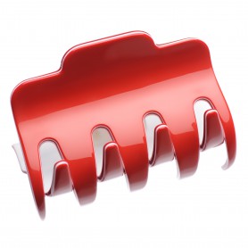 Large size regular shape Hair jaw clip in Marlboro red and white