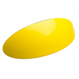 Very large size oval shape Hair barrette in Yellow and black